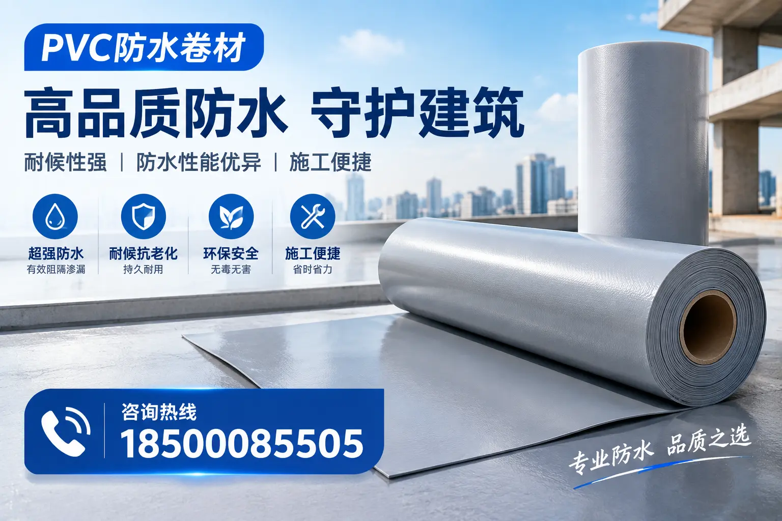 PVC防水卷材的防水效果评测，适合巴中的科学依据